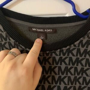 Michael Kors Black and Gray Logo Sweatshirt